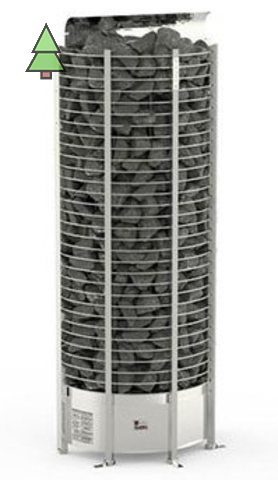 Электрическая печь SAWO TOWER TH3-60Ni2-WL-P (6,0 кВт, нержавейка, пристенная), выносной пульт (встроенный блок мощности, пульт покупается отдельно)