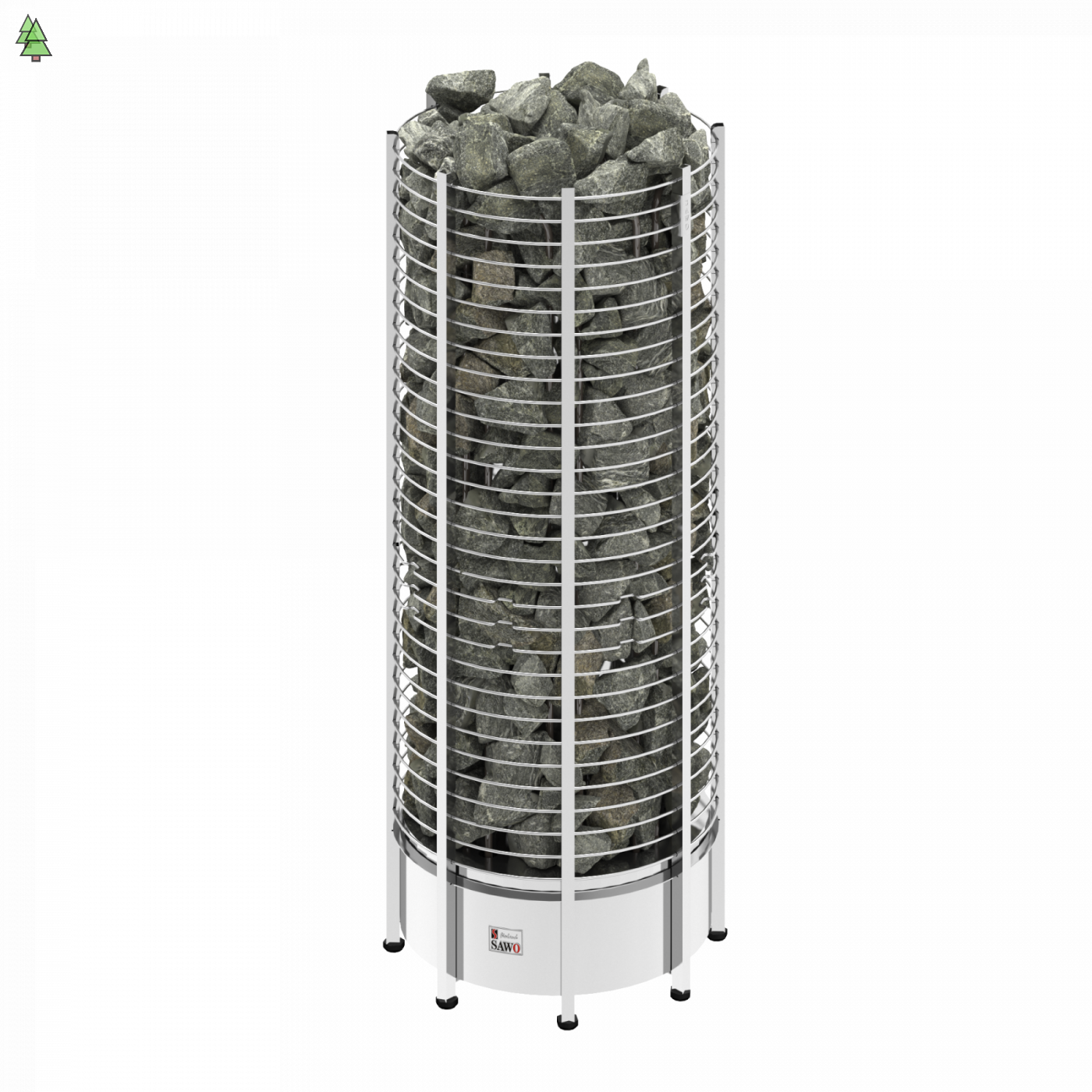 SAWO Электрическая печь Tower напольная, 18,0 кВт, нерж. сталь, артикул TH12-180NS-P, выносной пульт (пульт и блок мощности докупаются отдельно)