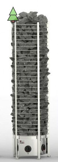 Электрическая печь SAWO TOWER TH6-90NB-P (9 кВт, встроенный пульт, нержавейка, круглая)