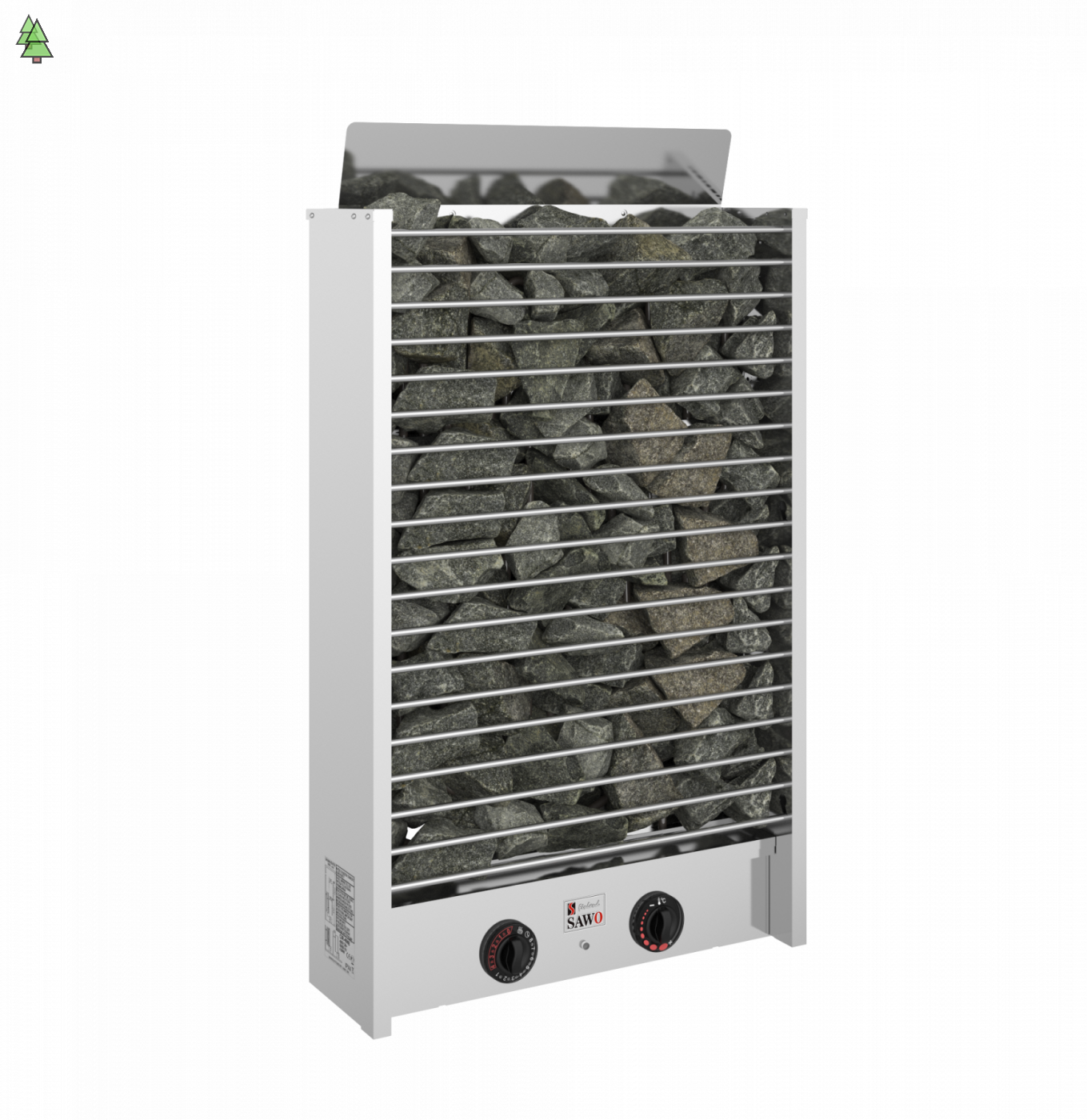 SAWO Электрическая печь CIRRUS ROCK 3, со встроенным блоком управления, 4,5 кВт, CRR3-45NB-P