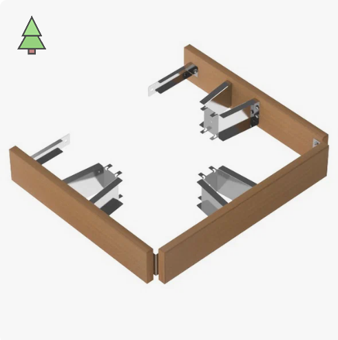 SAWO Защитное ограждение пристенное для печи CUBOS, кедр, артикул CUB-GUARD-W3-WL-D