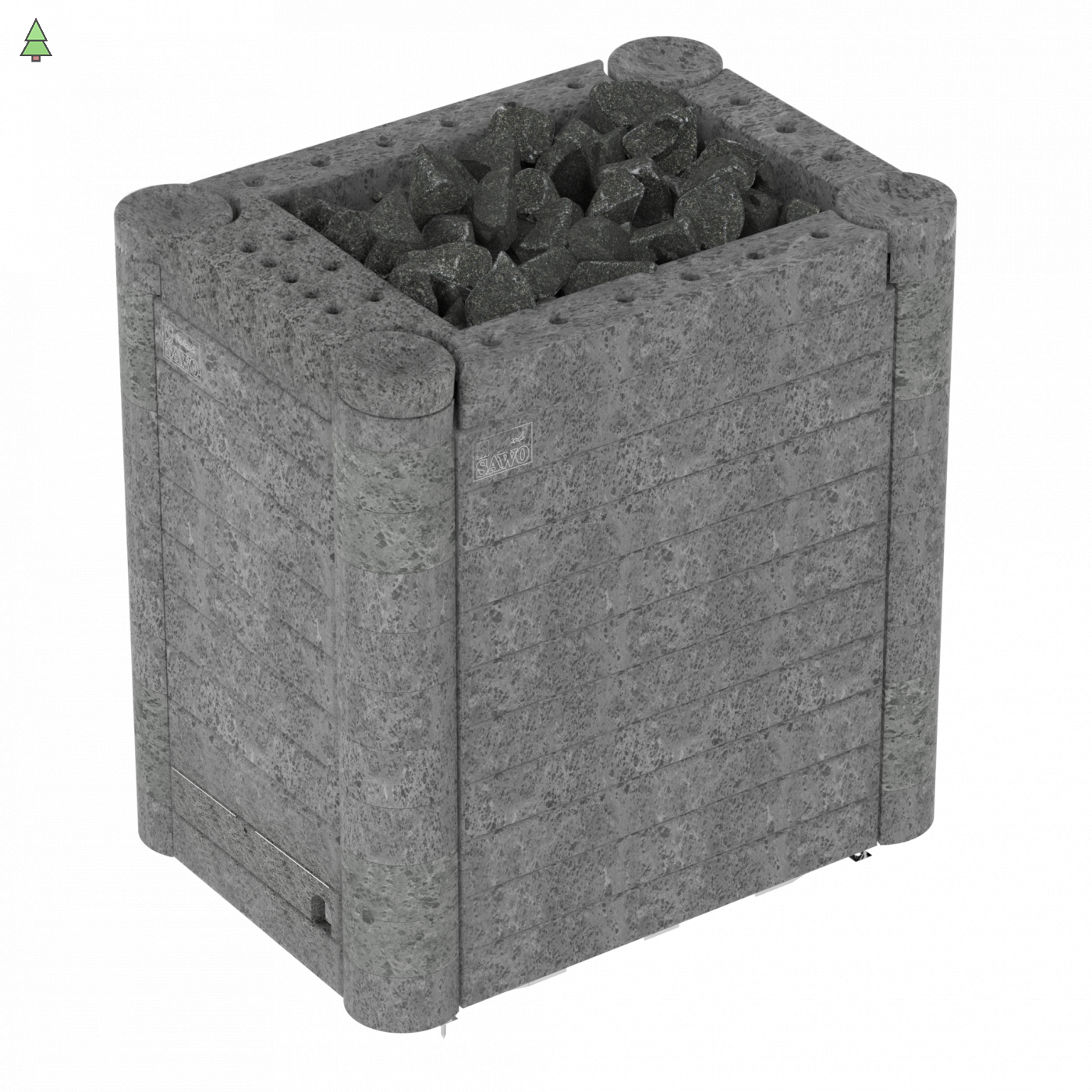 SAWO Электрическая печь Nimbus со встр. пароген, с автодоливом, 18,0 кВт, нерж. сталь, талькохлорит, артикул NIMC-1, выносной пульт (пульт и блок мощности докупаются отдельно)