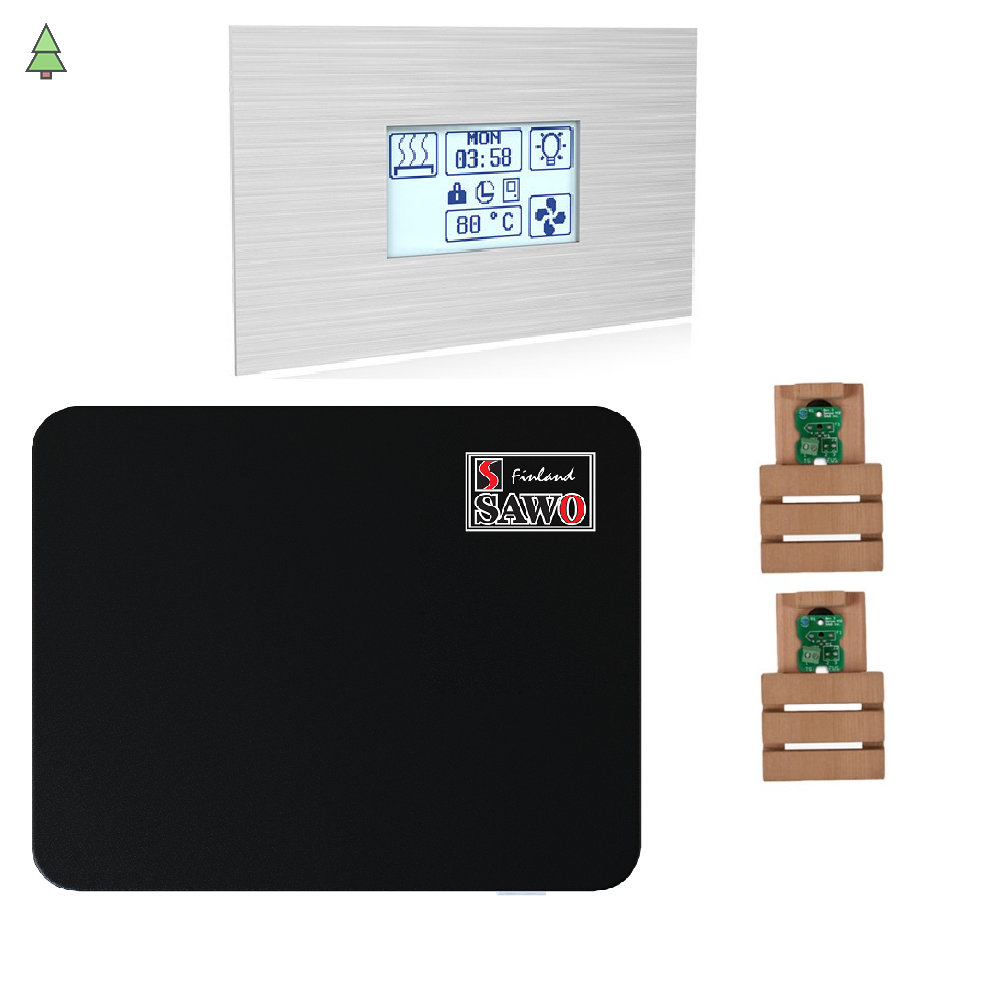 SAWO Комплект управления INNOVA STEEL TOUCH S COMBI ДО 15 КВТ, черный