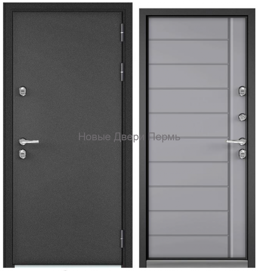 Входная дверь TERMO SPLIT MP Антрацит Гриджио Веллюто