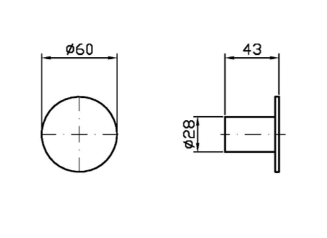 Крючок Zucchetti Isy22 ZAF151 диаметр 6 см схема 2
