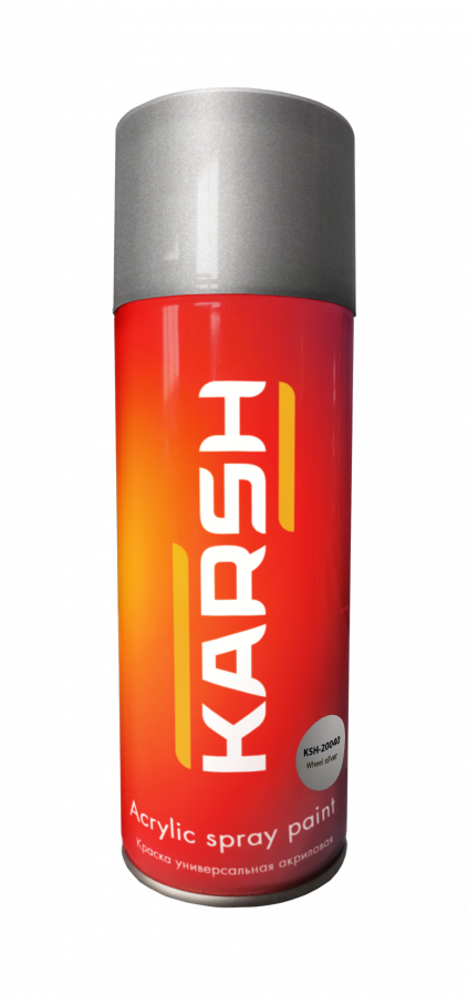 Karsh Краска акриловая для дисков серебристая Wheel silver 400мл аэрозоль