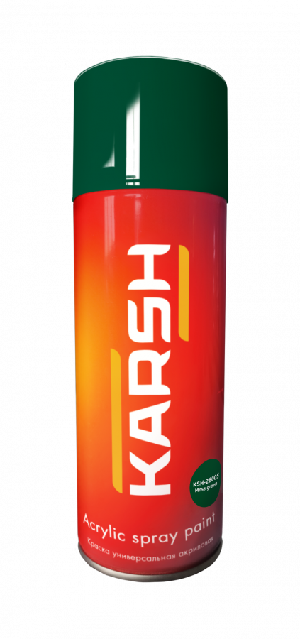 Karsh Краска акриловая RAL6005 зеленый мох 400мл аэрозоль, глянец