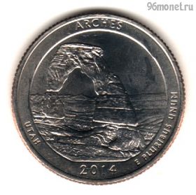 США 25 центов 2014 D