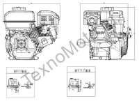 Двигатель RATO R225 D20,0 R габаритные размеры