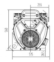 Двигатель RATO R999 D28,575 E 18A чертеж присоединительных размеров