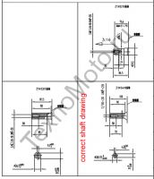 Двигатель RATO R999 D28,575 E 18A чертеж присоединительных размеров