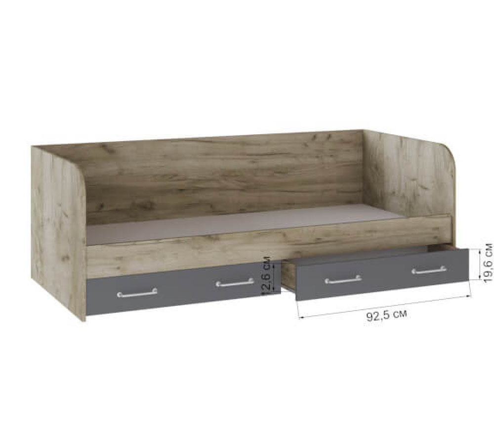 Кровать с ящиками "Колибри-Лофт" без матраса