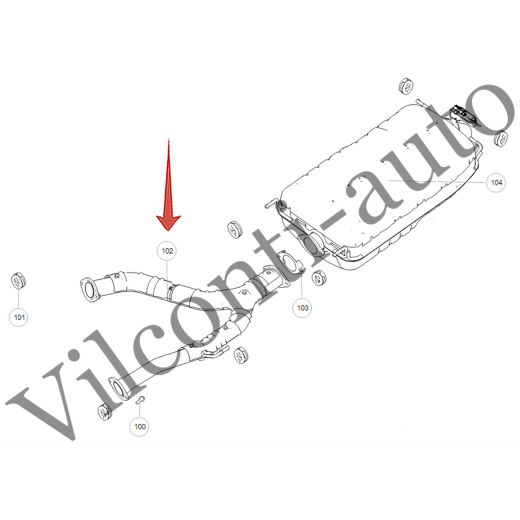 ПЕРЕДНЯЯ ЧАСТЬ ВЫХЛОПНОЙ ТРУБЫ TANK 700 1203100XKF14A 100% ОРИГИНАЛ