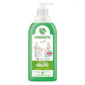 Мыло жидкое 500 мл SYNERGETIC «Луговые травы», гипоаллергенное, биоразлагаемое, дозатор