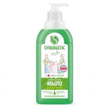 Мыло жидкое 500 мл SYNERGETIC «Луговые травы», гипоаллергенное, биоразлагаемое, дозатор