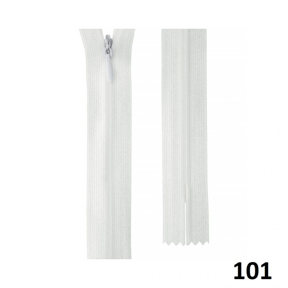 Молния Gamma Спираль потайная с замком №3 60 см  101 белый (G013P.101.60)