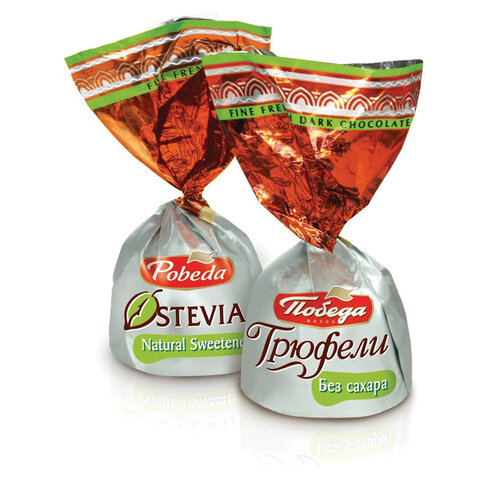 Конфеты ПОБЕДА ВКУСА, трюфели шоколадные БЕЗ САХАРА кг