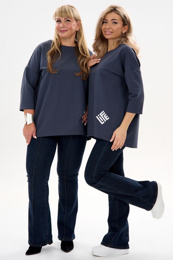 Кофта Футер life [графит]