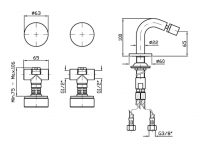 Смеситель для биде Zucchetti Isy22 ZIS6751 схема 2 Смеситель для биде Zucchetti Isy22 ZIS6751 схема 2