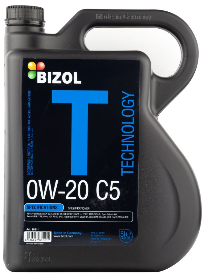 BIZOL Technology C5 0W-20, 5л
