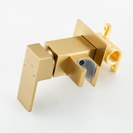 Frap H91 F7591-23 bidet kranının montaj və komponent detalları - naqillə keçid, 120 sm şlan və keramika kartric ilə asan quraşdırma və funksionallığı vurğulayır.1