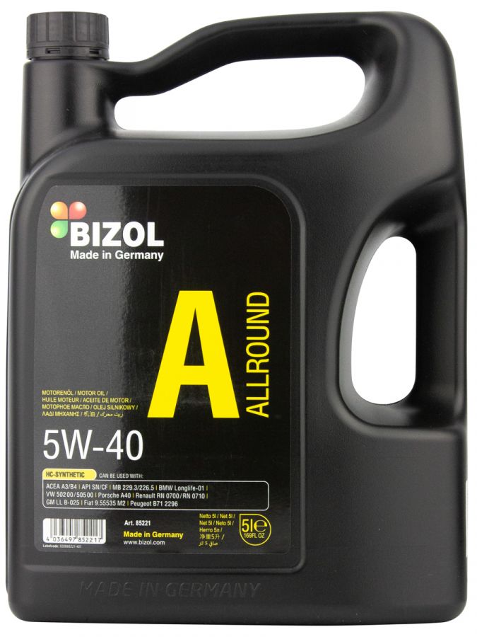 BIZOL Allround 5W-40, 5л