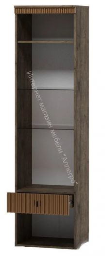 Шкаф витрина пенал на цоколе Ольга 3 Дуб коми