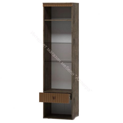Шкаф витрина пенал на цоколе Ольга 3 Дуб коми