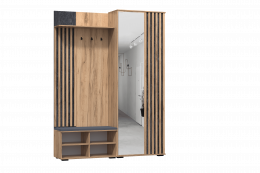 Прихожая Марракеш (ш1648*г400*в2200мм), Дуб вотан/Цемент темный