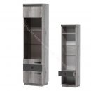 Шкаф витрина пенал на цоколе Ольга 3 Дуб делано серый