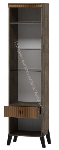 Шкаф витрина пенал с ножками Ольга 3 Дуб коми