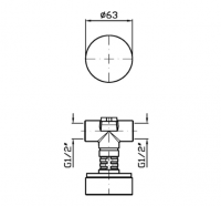 Запорный клапан 1/2 Zucchetti Isy22 ZIS6729 схема 2