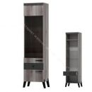 Шкаф витрина пенал с ножками Ольга 3 Дуб делано серый