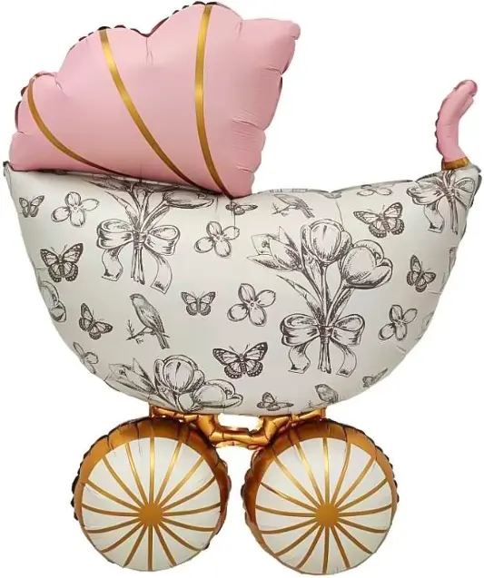 Коляска ретро девочка