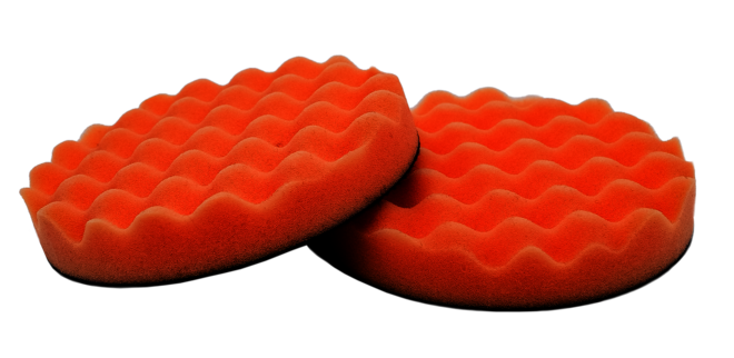 Полировальник поролоновый средней жесткости 135 x 25мм оранжевый рельефный (уп.=2 шт.)