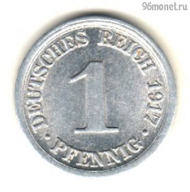 Германия 1 пфенниг 1917 D