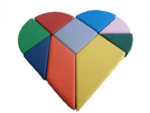 Мозаика из мягких модулей «Сердце»