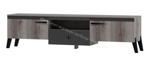 Тумба ТВ №1 с ножками Ольга 3 Дуб делано серый