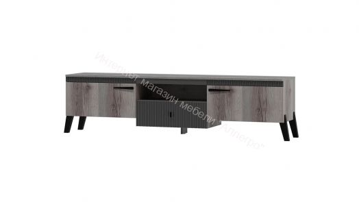 Тумба ТВ №1 с ножками Ольга 3 Дуб делано серый