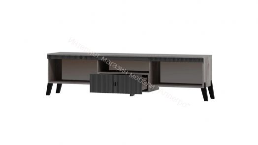 Тумба ТВ №1 с ножками Ольга 3 Дуб делано серый