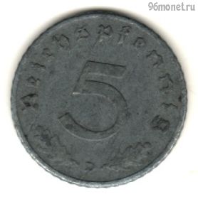 Германия 5 пфеннигов 1941 D