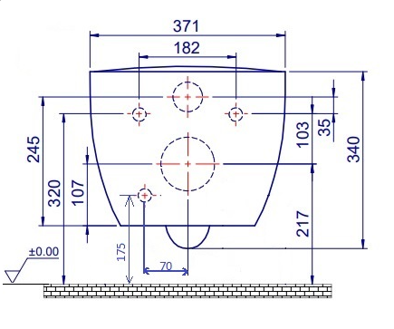 Подвесной унитаз с биде с крышкой Boheme Bianca 963-SET-2 схема 2