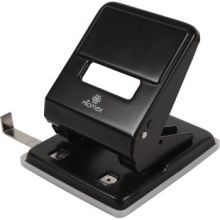 Дырокол "Attomex" (45 листов) металлический, с линейкой, в картонной коробке, черный