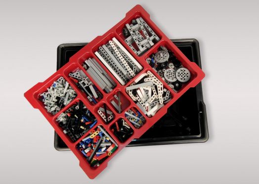 Комплект для занятий робототехникой с пластиковыми боксами для хранения деталей (сборка А45544-00 и А45560-00)