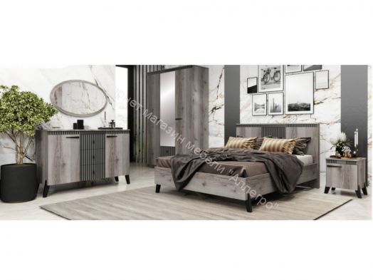 Спальня Ольга 3" Дуб делано серый