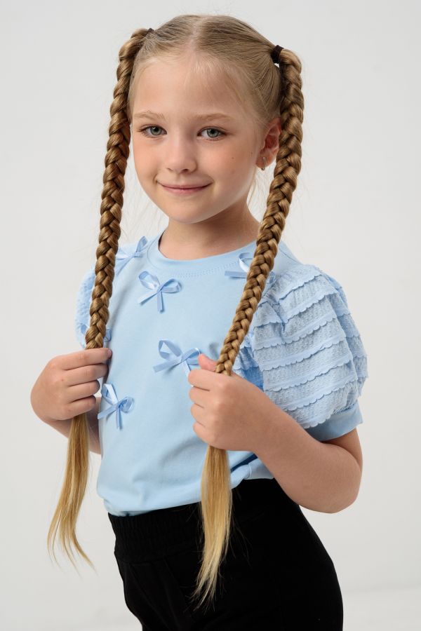 Блузка ЛЕЯ короткий рукав [голубой]