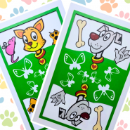 Карта монте КОШКА-СОБАКА