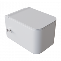 Унитаз подвесной с функцией биде, Mane Белый матовый с крышкой