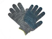 перчатки х/б 10кл 5 нит.с ПВХ точка СЕРЫЕ 10/300