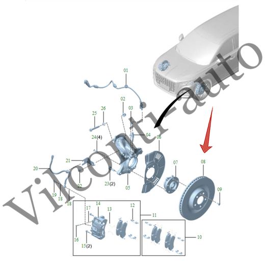ТОРМОЗНОЙ ДИСК ПЕРЕДНИЙ HONGQI HS3/HS7/E-HS7 3501111QD01 100% ОРИГИНАЛ